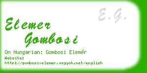 elemer gombosi business card
