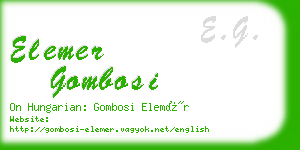 elemer gombosi business card